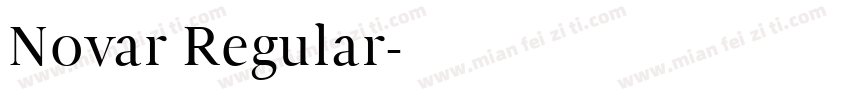 Novar Regular字体转换